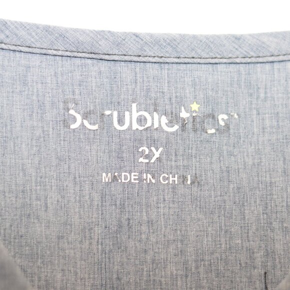 Scrubletics Womens Grey Scrubs Set Top 2XL Pants L - Picture 5 of 6